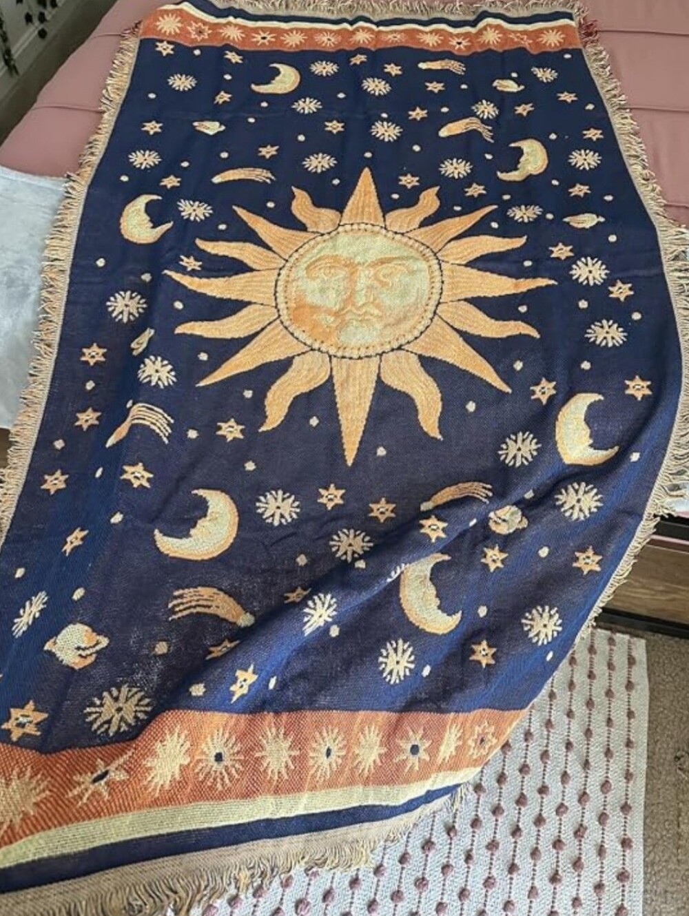 Celestial Sun And Moon Tapestry 60" x 35"